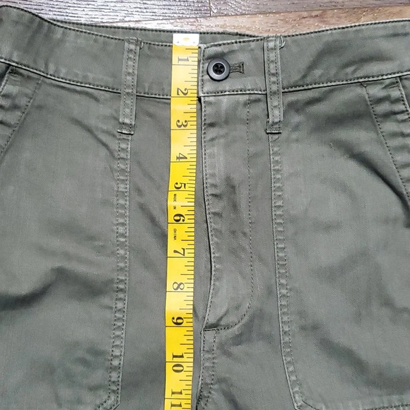 Madewell army green high waist denim Chino euc big pockets - Picture 6 of 9